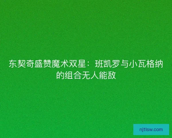 东契奇盛赞魔术双星：班凯罗与小瓦格纳的组合无人能敌